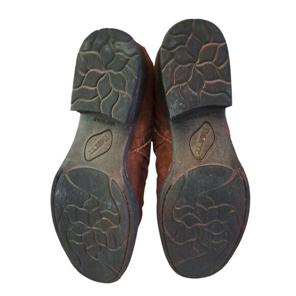 Born Eton Women's Distress Tobacco Leather Ankle Boots Sz 10M - Picture 6 of 7